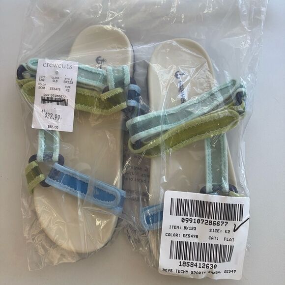 J Crew Kids' sporty-strap sandals in‎ colorblock Little Kids Size 2 - Picture 2 of 5